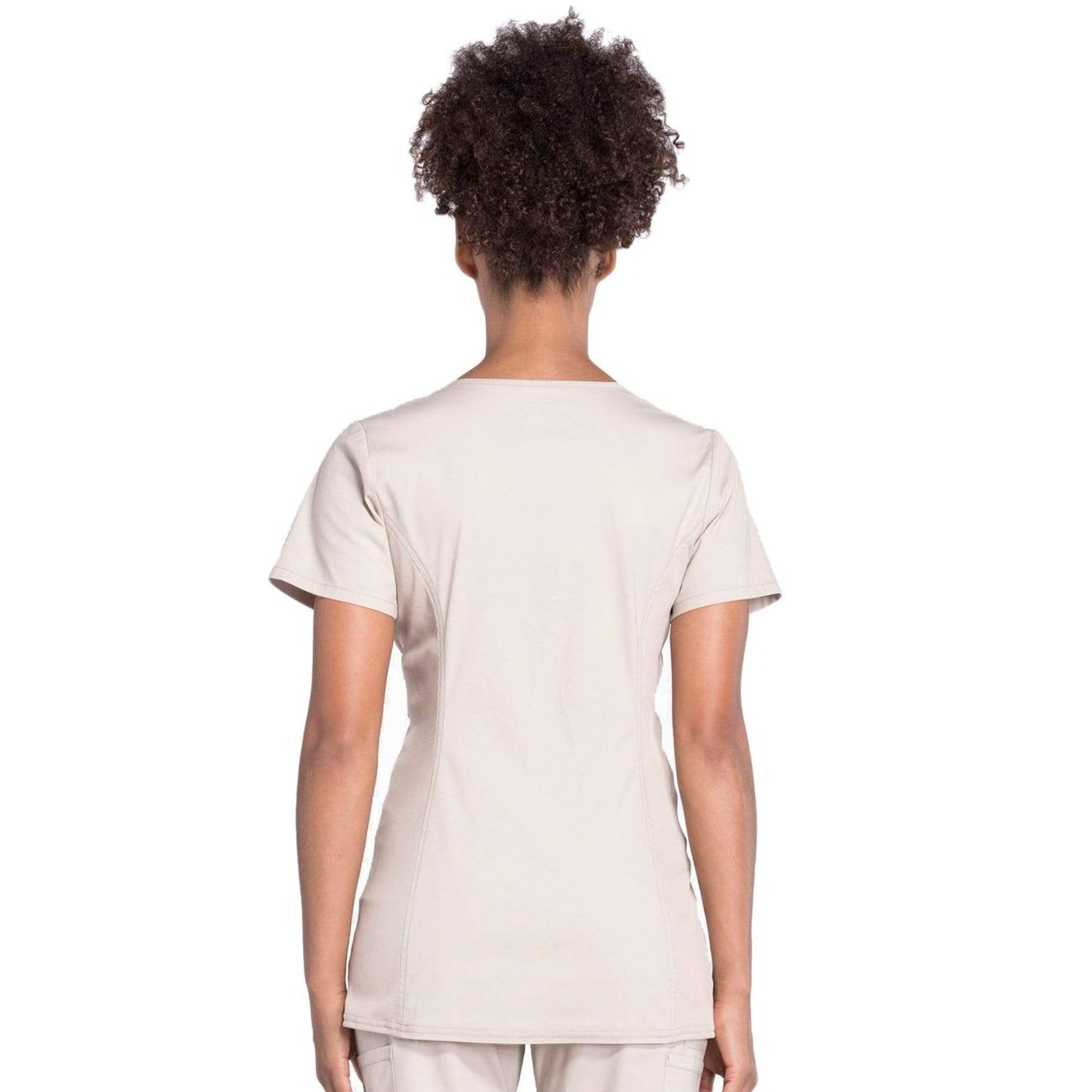 Cherokee Workwear Professionals WW685 Scrubs Top Maternity Mock Wrap Khaki