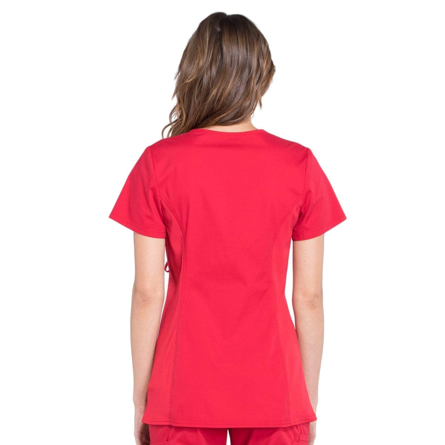 Cherokee Workwear Professionals WW685 Scrubs Top Maternity Mock Wrap Red