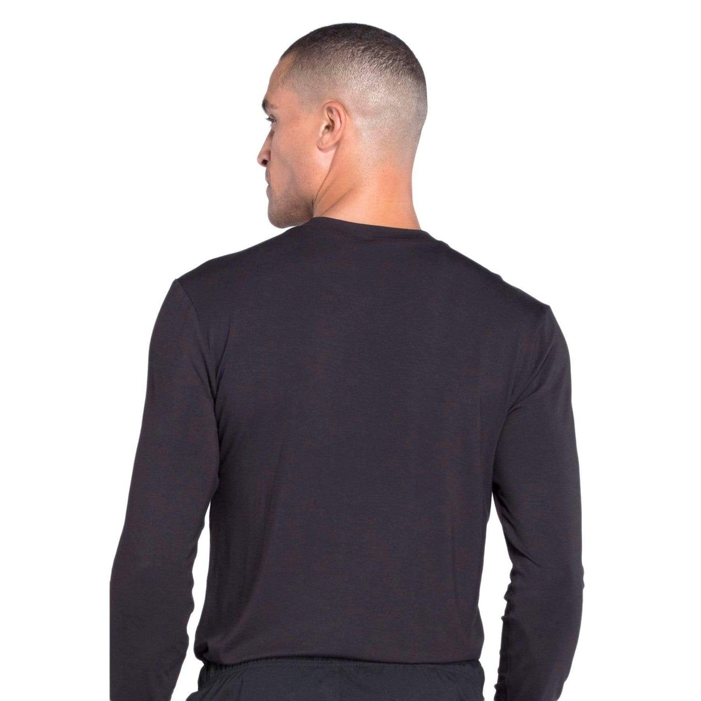 Cherokee Underscrubs Cherokee Workwear Professionals WW700 Underscrubs Mens Knit Black