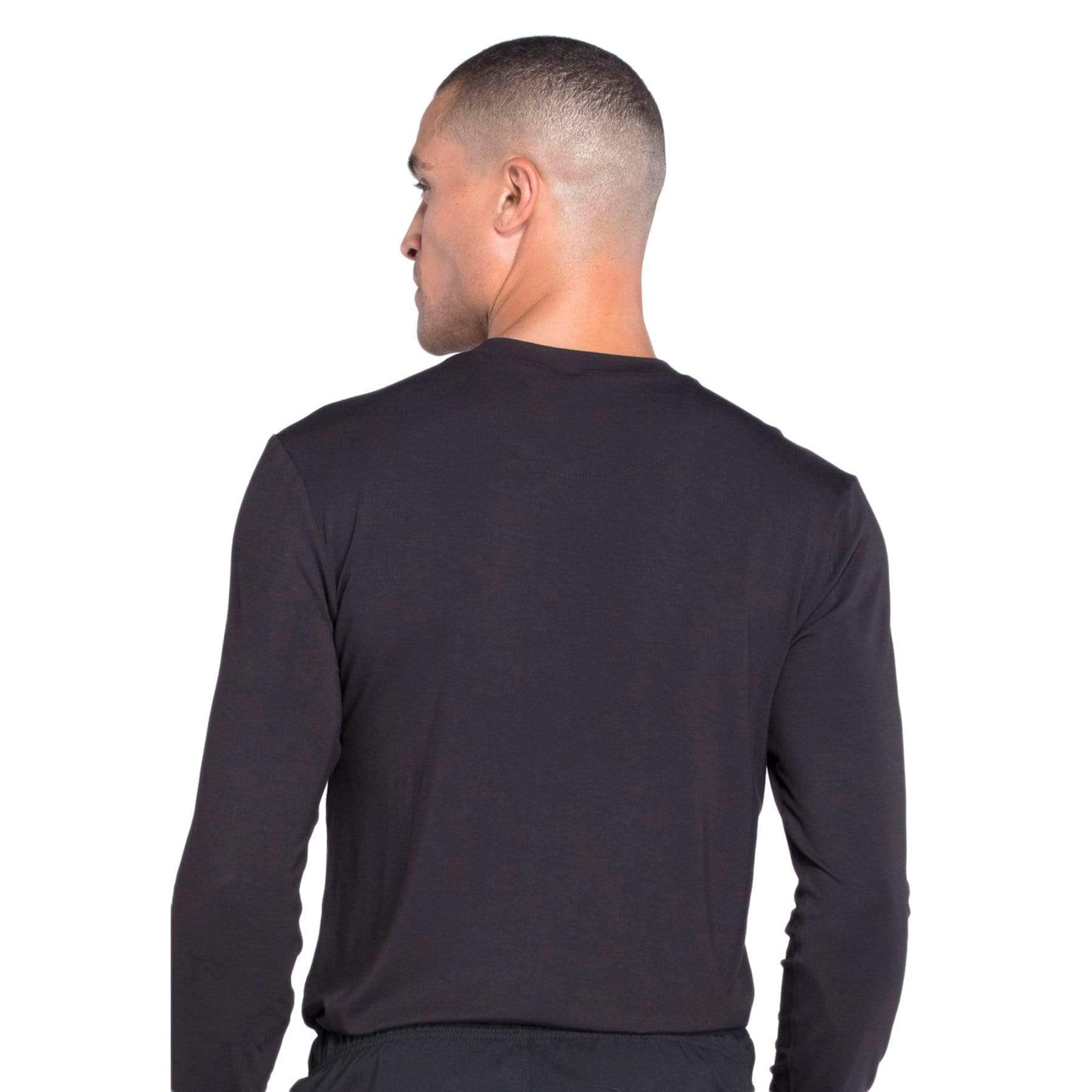 Cherokee Underscrubs Cherokee Workwear Professionals WW700 Underscrubs Mens Knit Black