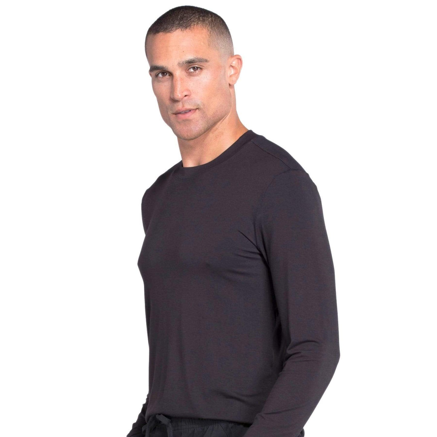 Cherokee Underscrubs Cherokee Workwear Professionals WW700 Underscrubs Mens Knit Black