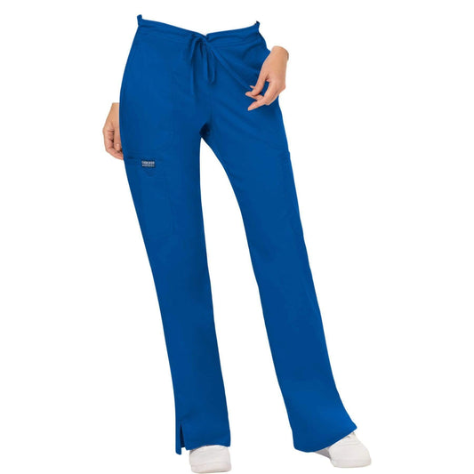 Cherokee Scrubs Pants 2XL / Regular Length Cherokee Workwear Revolution WW120 Scrubs Pants Womens Mid Rise Flare Drawstring Royal