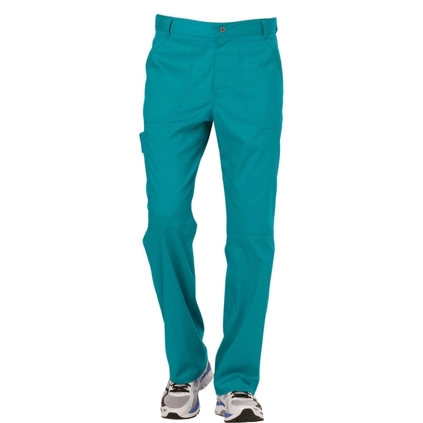 Cherokee Scrubs Pants 2XL / Regular Length Cherokee Workwear Revolution WW140 Scrubs Pants Mens Fly Front Teal Blue