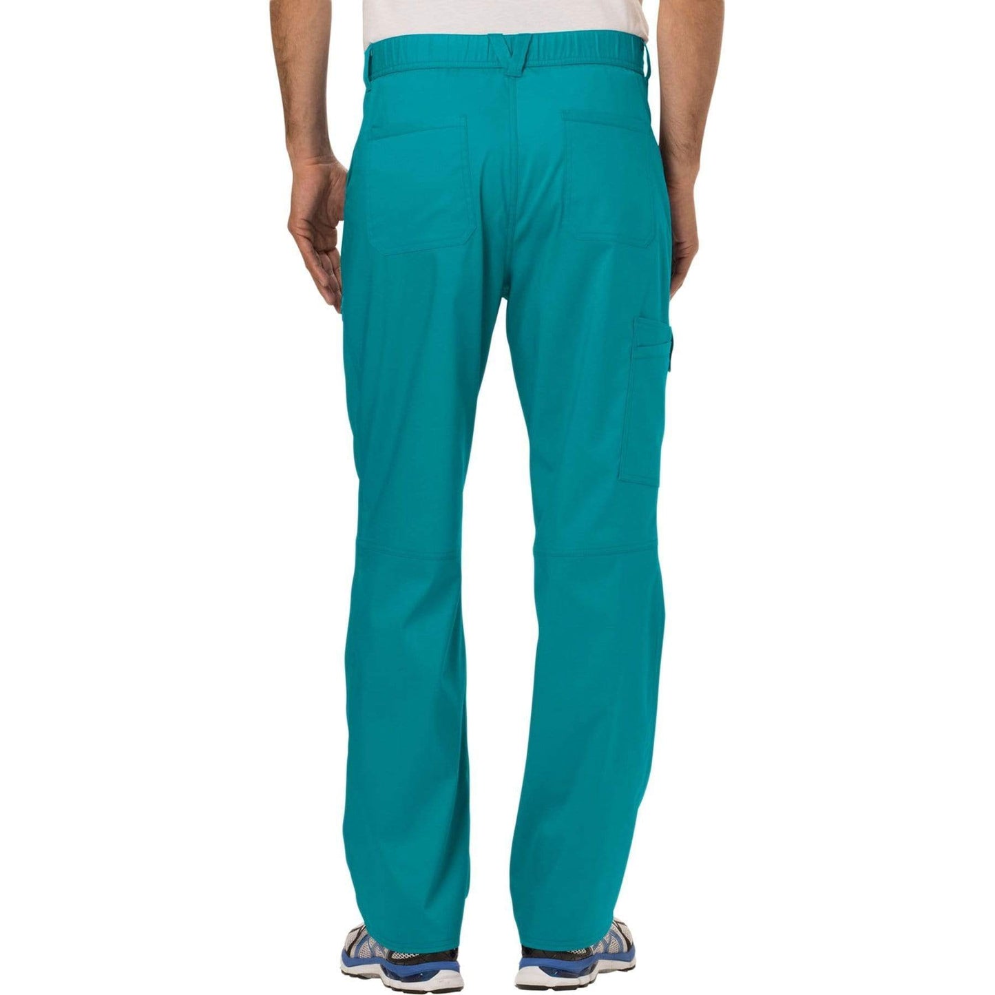 Cherokee Scrubs Pants Cherokee Workwear Revolution WW140 Scrubs Pants Mens Fly Front Teal Blue