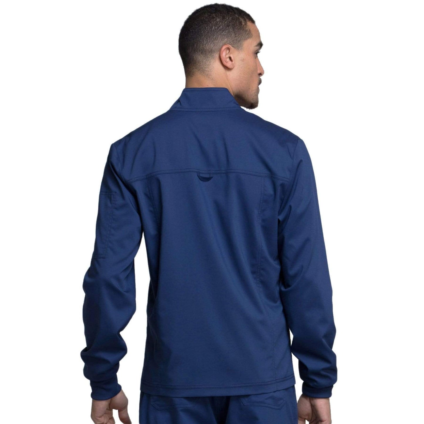 Cherokee Scrubs Jacket Cherokee Workwear Revolution WW320 Scrubs Jacket Mens Zip Front Navy
