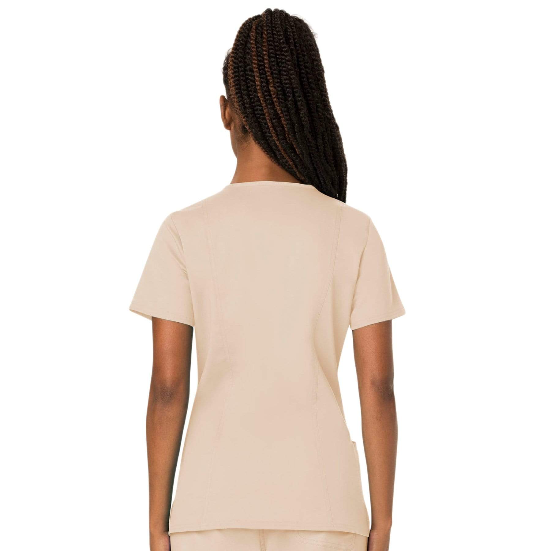 Cherokee Scrubs Top Cherokee Workwear Revolution WW620 Scrubs Top Womens V-Neck Khaki