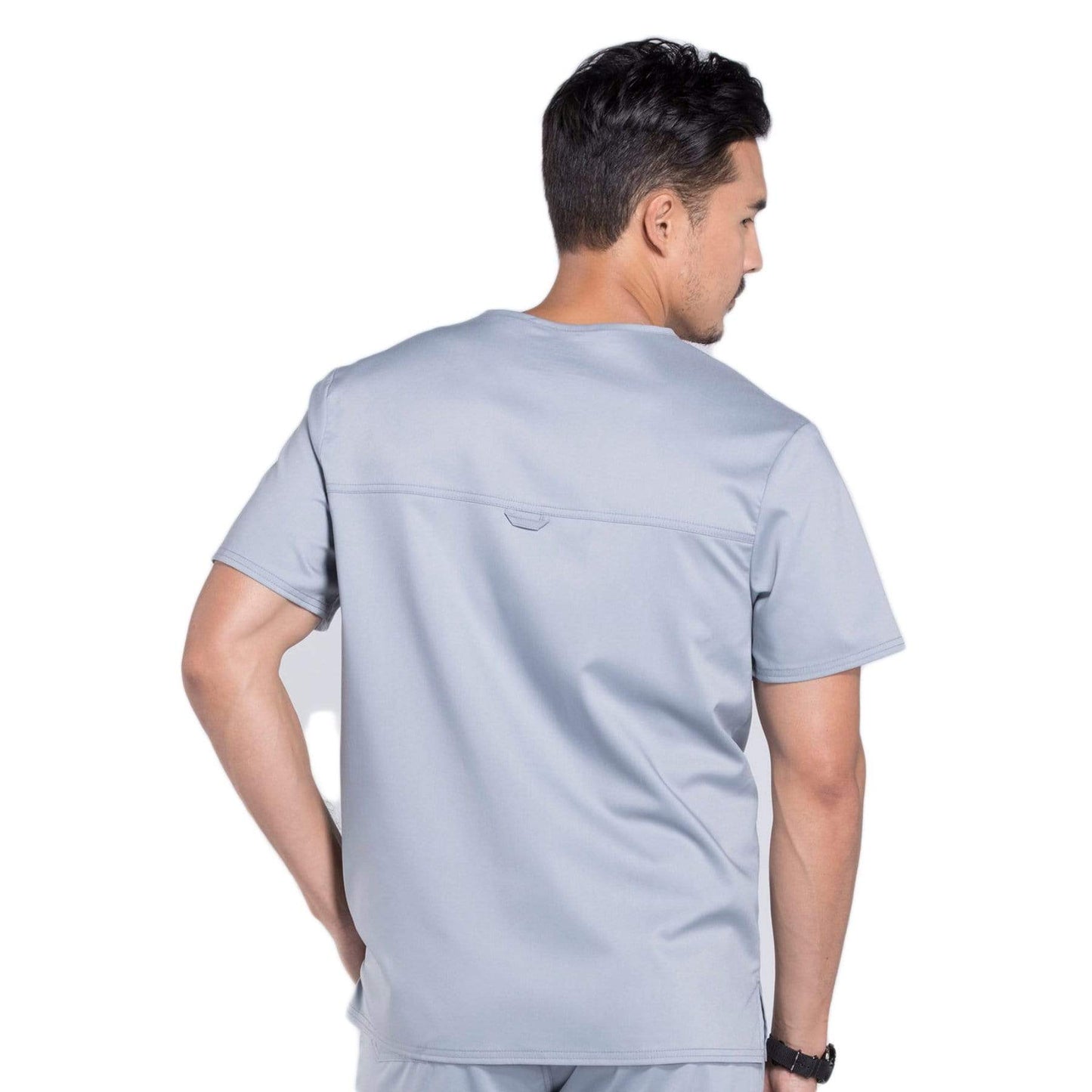 Cherokee Scrubs Top Cherokee Workwear Revolution WW690 Scrubs Top Mens V-Neck Grey