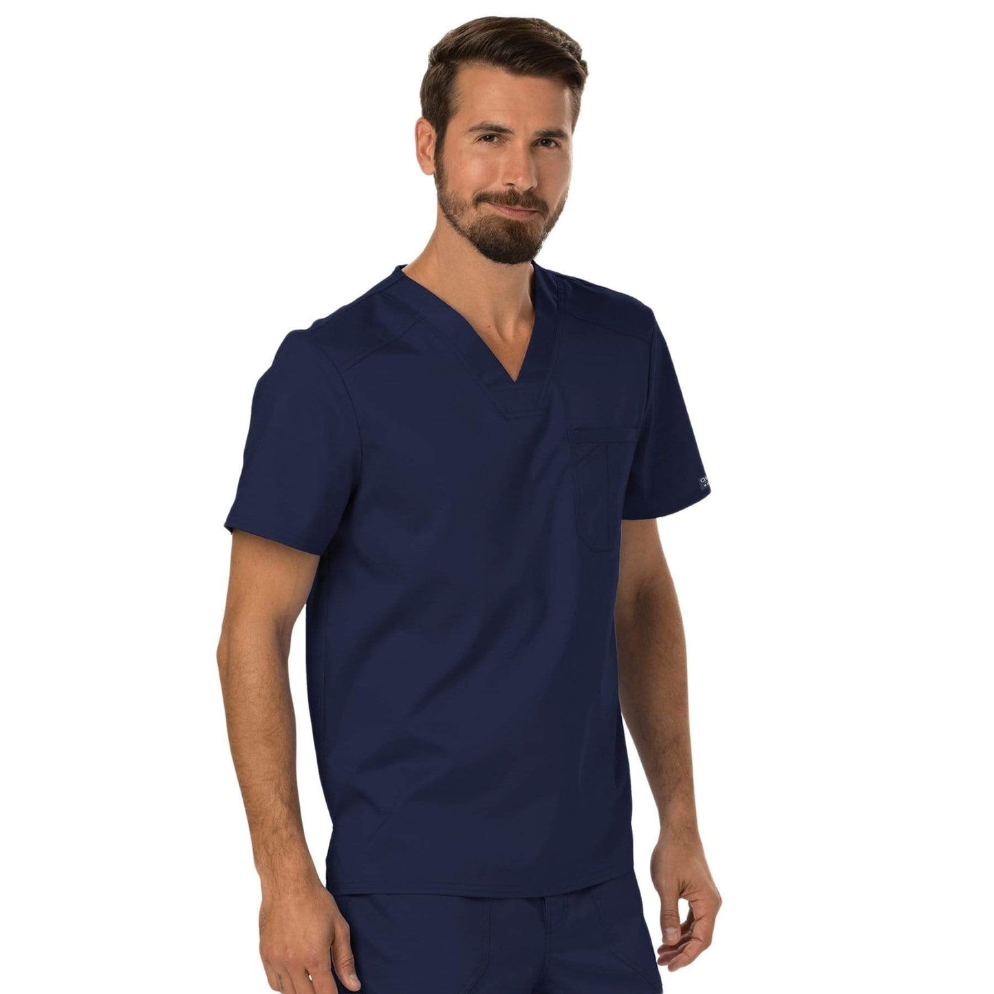 Cherokee Scrubs Top Cherokee Workwear Revolution WW690 Scrubs Top Mens V-Neck Navy