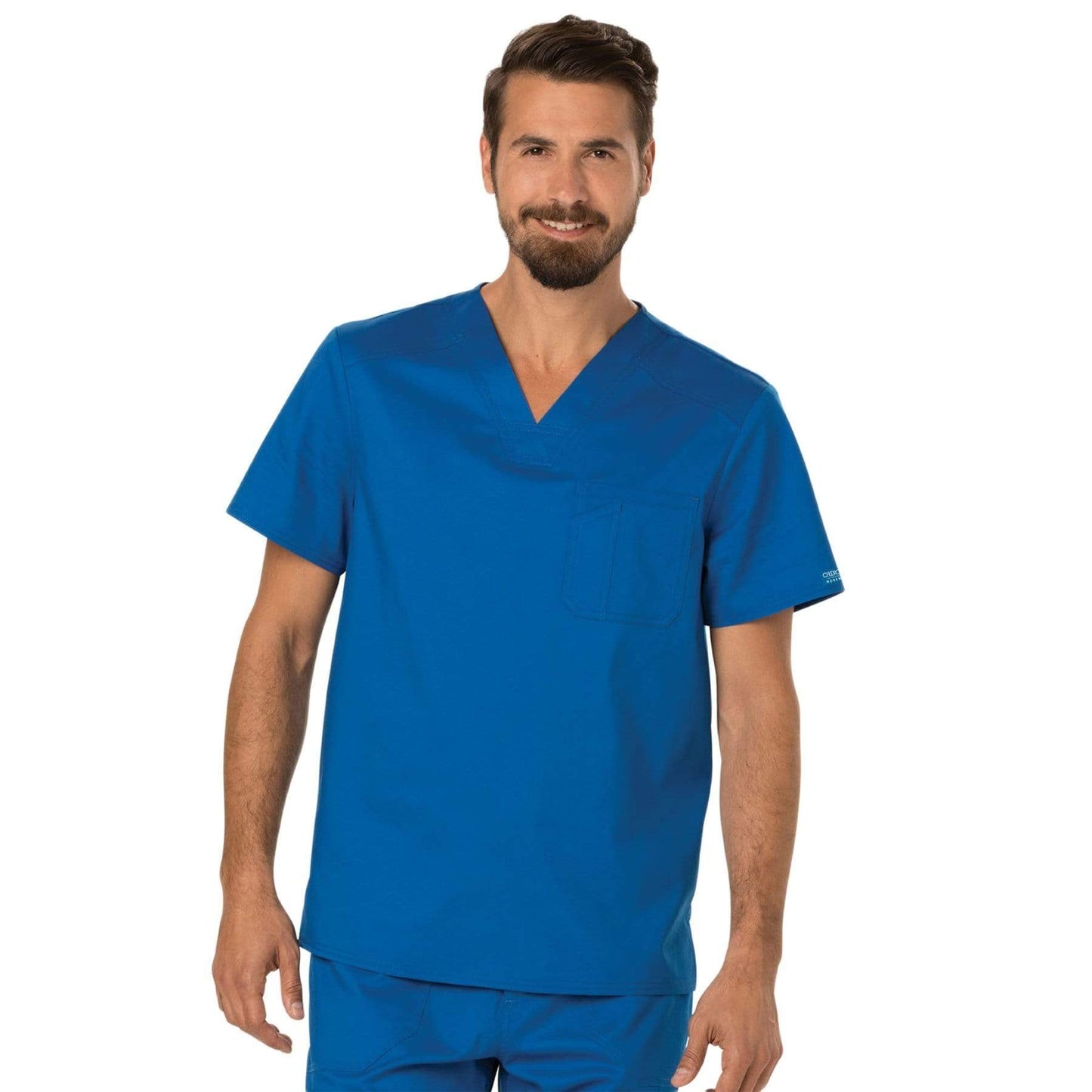 Cherokee Scrubs Top 2XL Cherokee Workwear Revolution WW690 Scrubs Top Mens V-Neck Royal