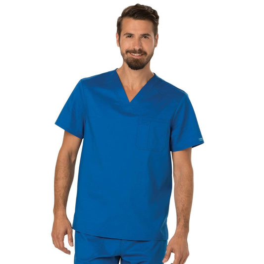 Cherokee Scrubs Top 2XL Cherokee Workwear Revolution WW690 Scrubs Top Mens V-Neck Royal