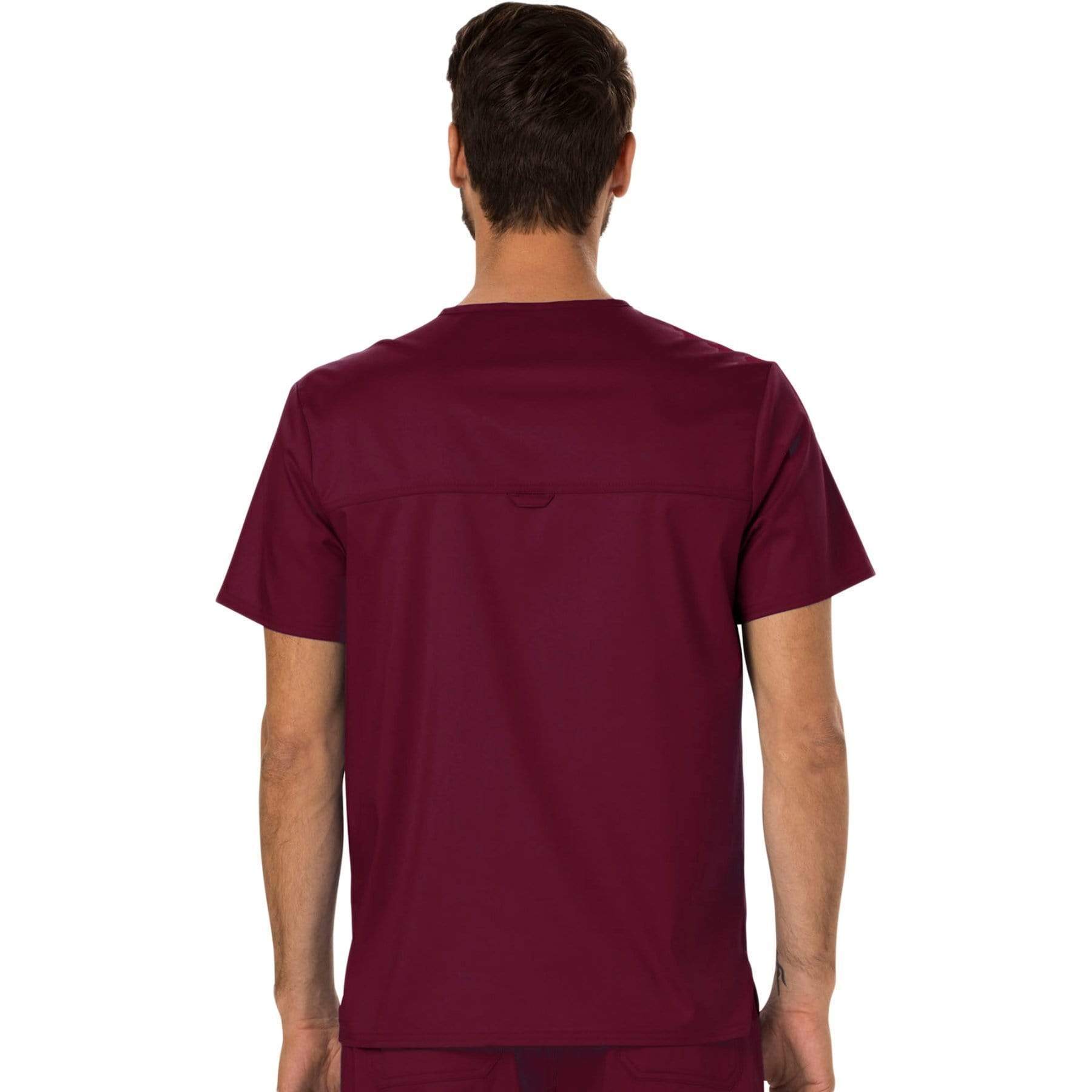 Cherokee Scrubs Top Cherokee Workwear Revolution WW690 Scrubs Top Mens V-Neck Wine