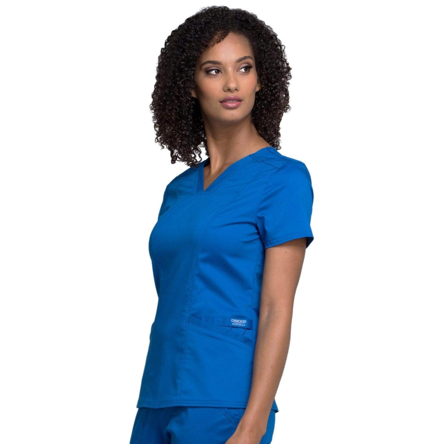 Cherokee Scrubs Top Cherokee Workwear Revolution WW710 Scrubs Top Womens V-Neck Royal