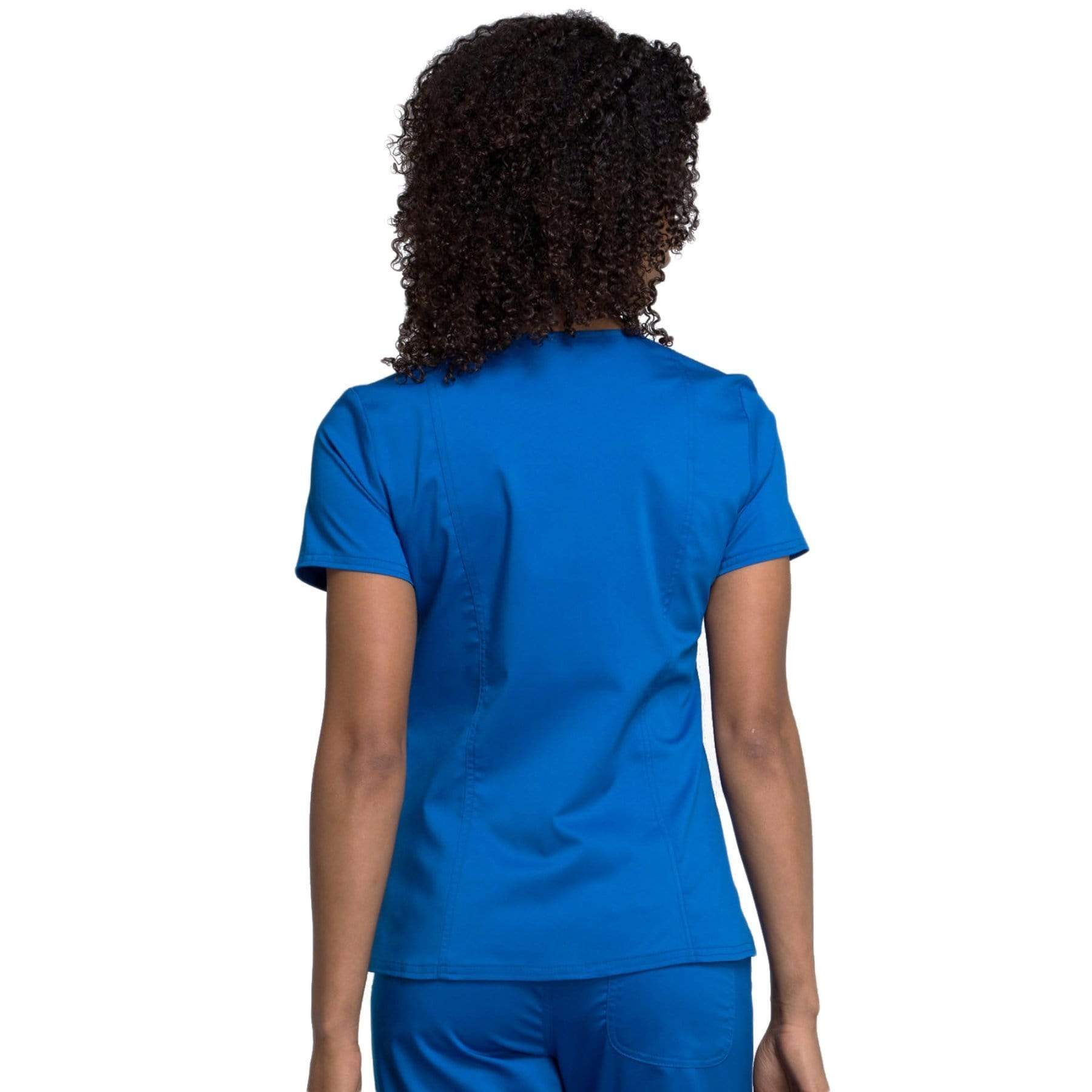 Cherokee Scrubs Top Cherokee Workwear Revolution WW710 Scrubs Top Womens V-Neck Royal