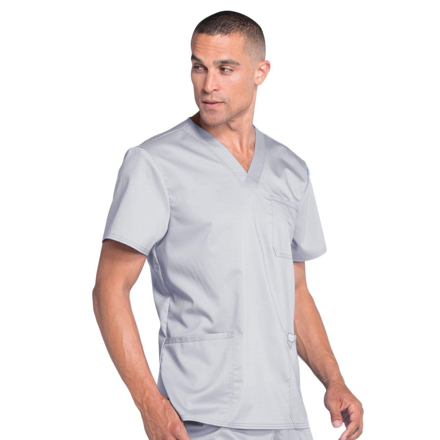 Cherokee Top Cherokee Workwear Top WW Revolution Mens Mens V-Neck Top Grey