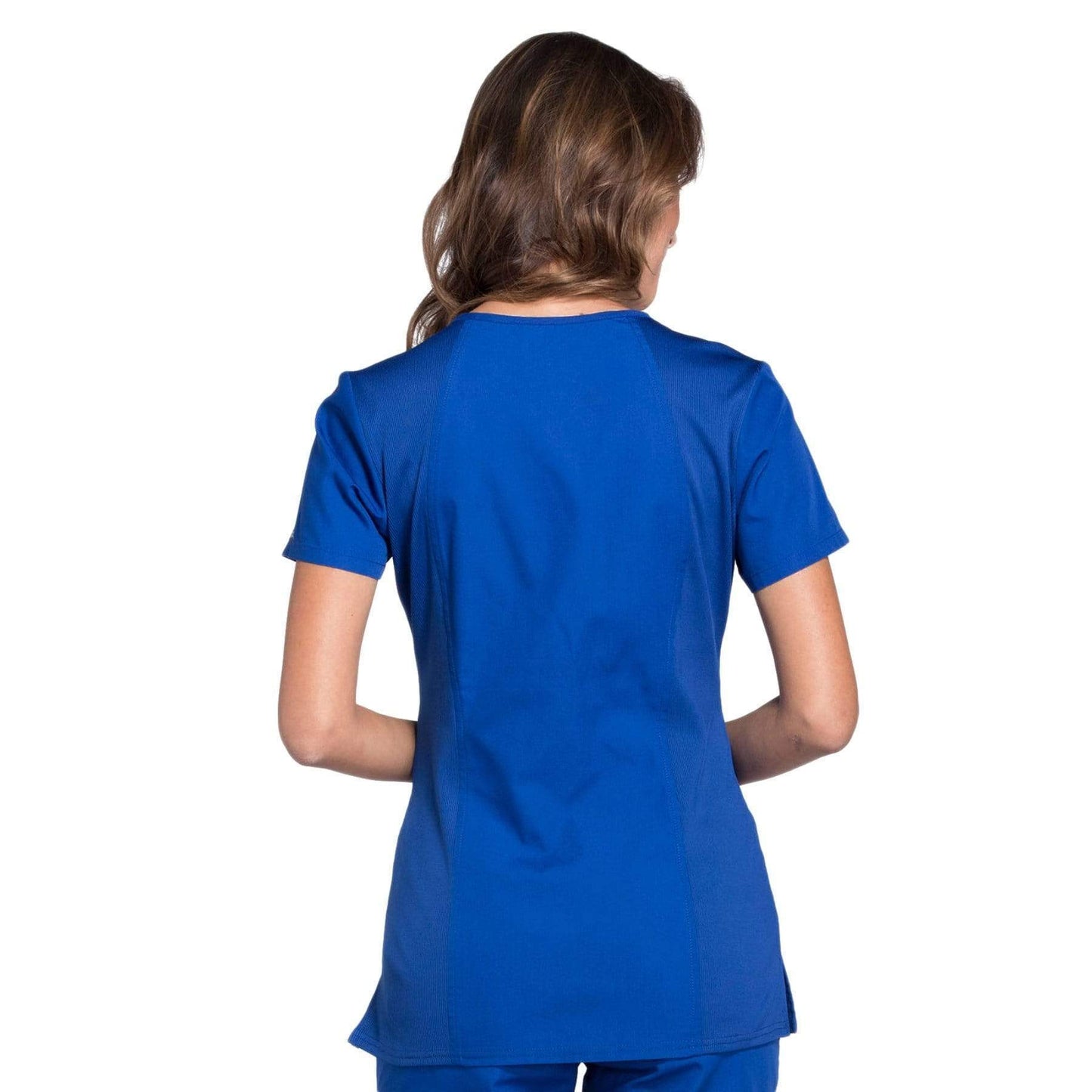 Cherokee Scrubs Top Cherokee Workwear WW645 Scrubs Top Womens V-Neck Galaxy Blue