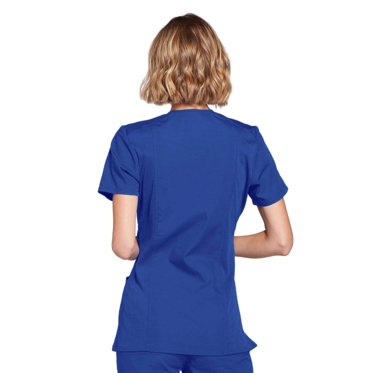 Cherokee Scrubs Top Cherokee Workwear WW650 Scrubs Top Womens Mock Wrap Royal