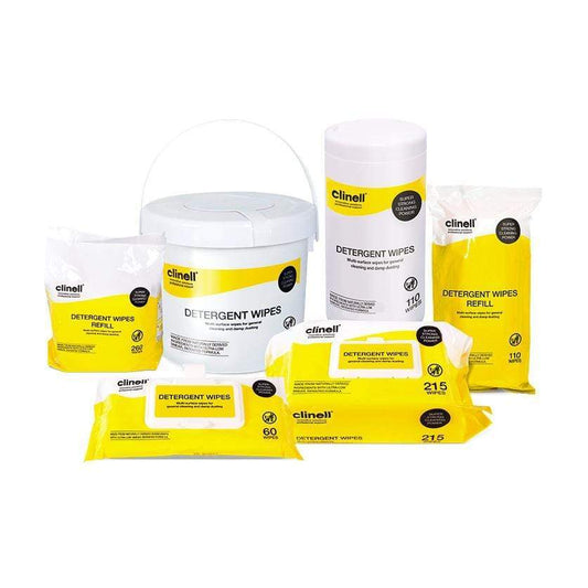 Clinell Surface Wipes Tub of 260 Clinell Detergent Wipes