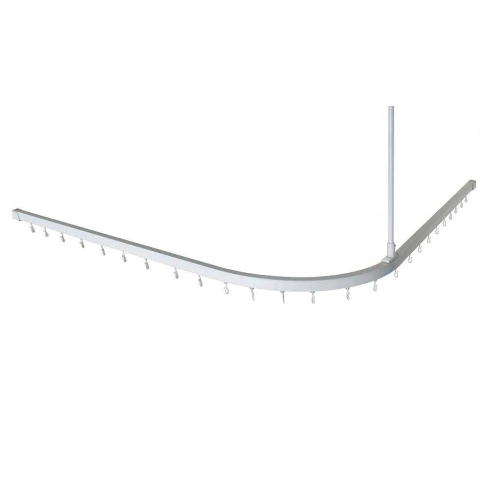 Curtain Track L Shape  2500x1300mm Inc 3 x C/Supports