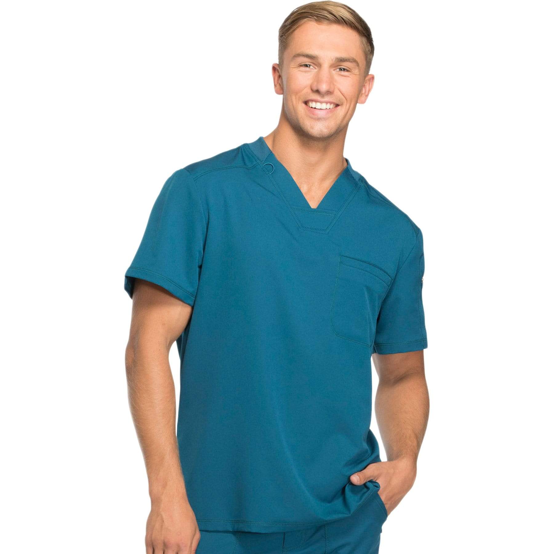 Dickies Scrubs Top 2XL Dickies Dynamix DK610 Scrubs Top Men Blue