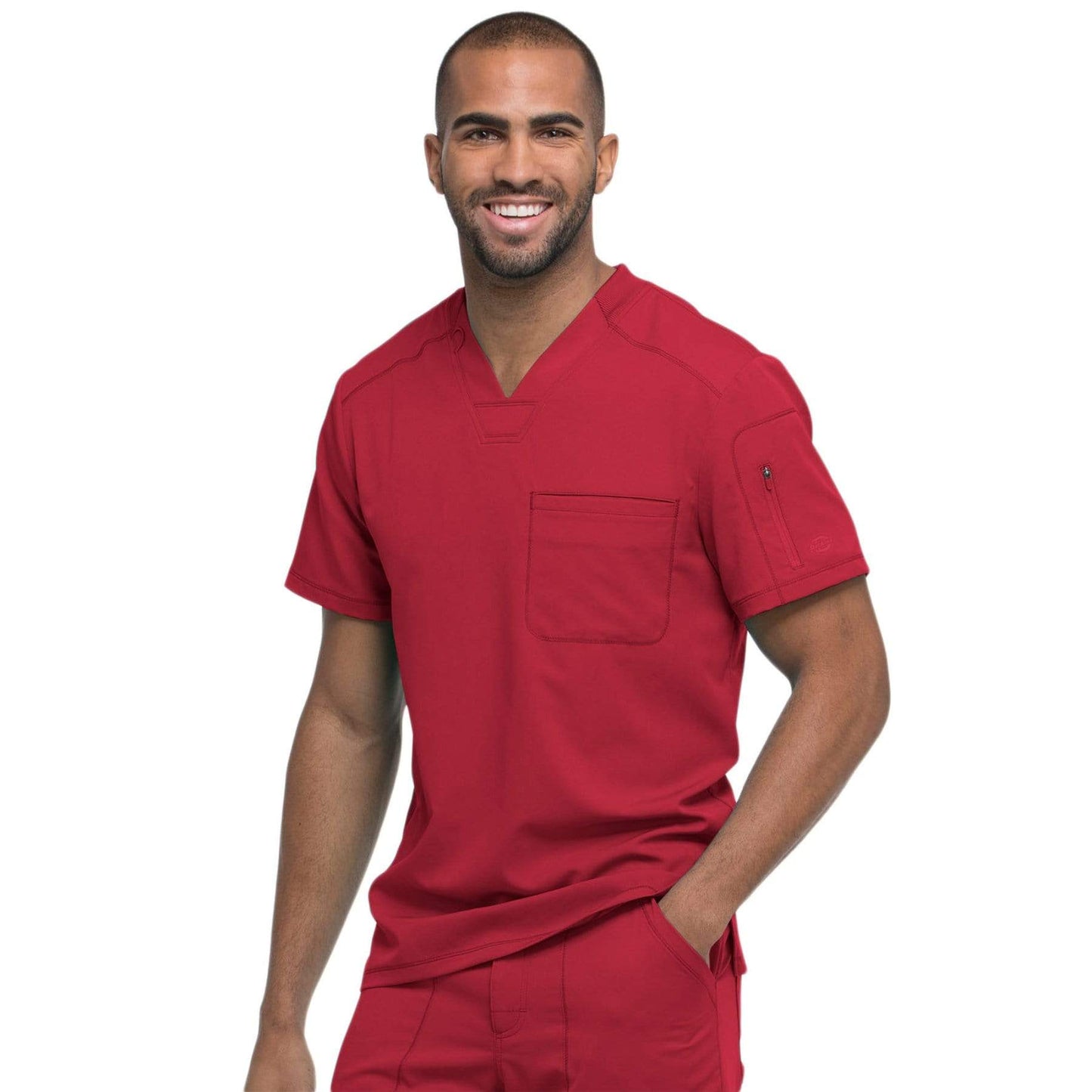 Dickies Dynamix DK610 Scrubs Top Men Red