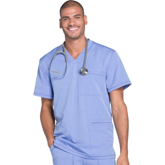 Dickies Scrubs Top 2XL Dickies Dynamix DK640 Scrubs Top Men Ciel Blue