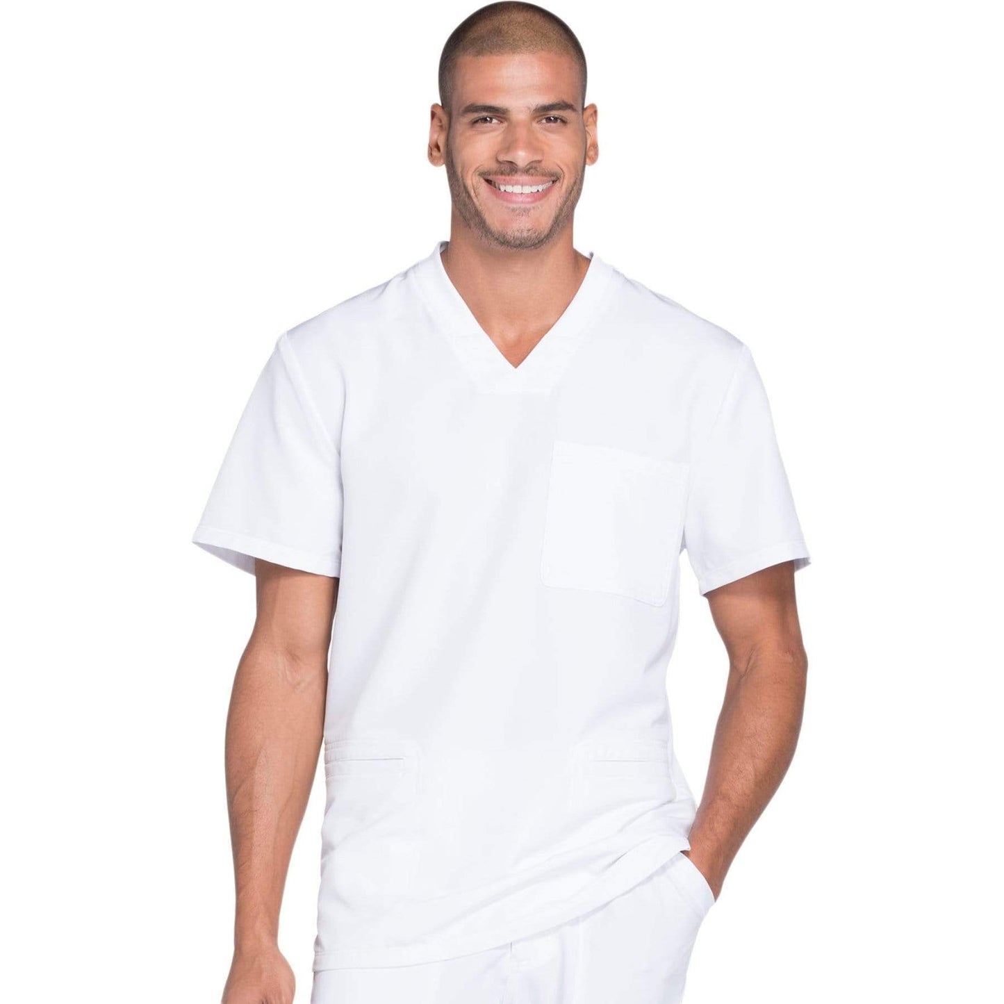 Dickies Scrubs Top 2XL Dickies Dynamix DK640 Scrubs Top Men White
