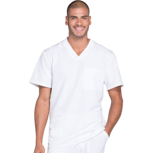Dickies Scrubs Top 2XL Dickies Dynamix DK640 Scrubs Top Men White
