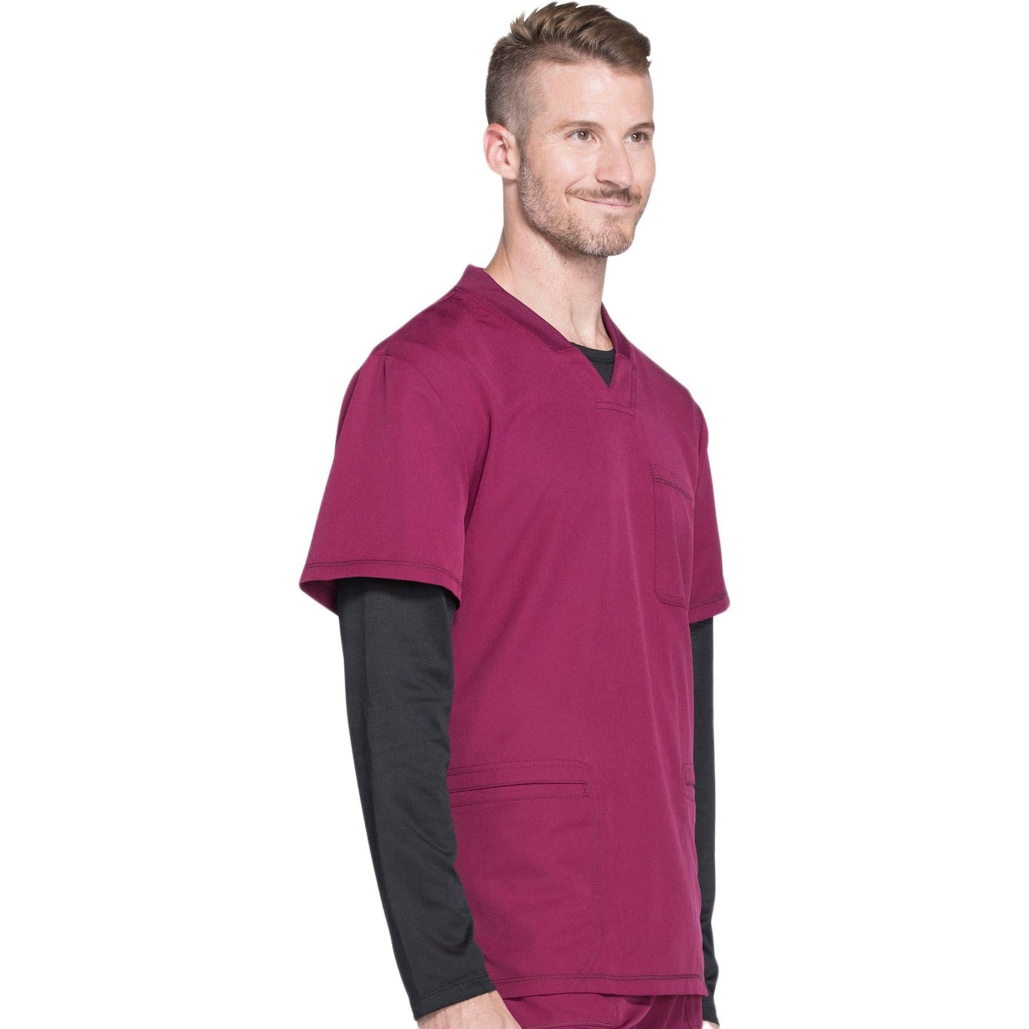 Dickies Scrubs Top Dickies Dynamix DK640 Scrubs Top Men Wine