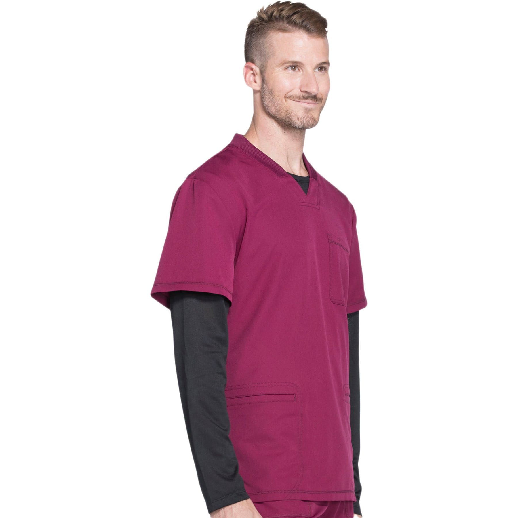 Dickies Scrubs Top Dickies Dynamix DK640 Scrubs Top Men Wine