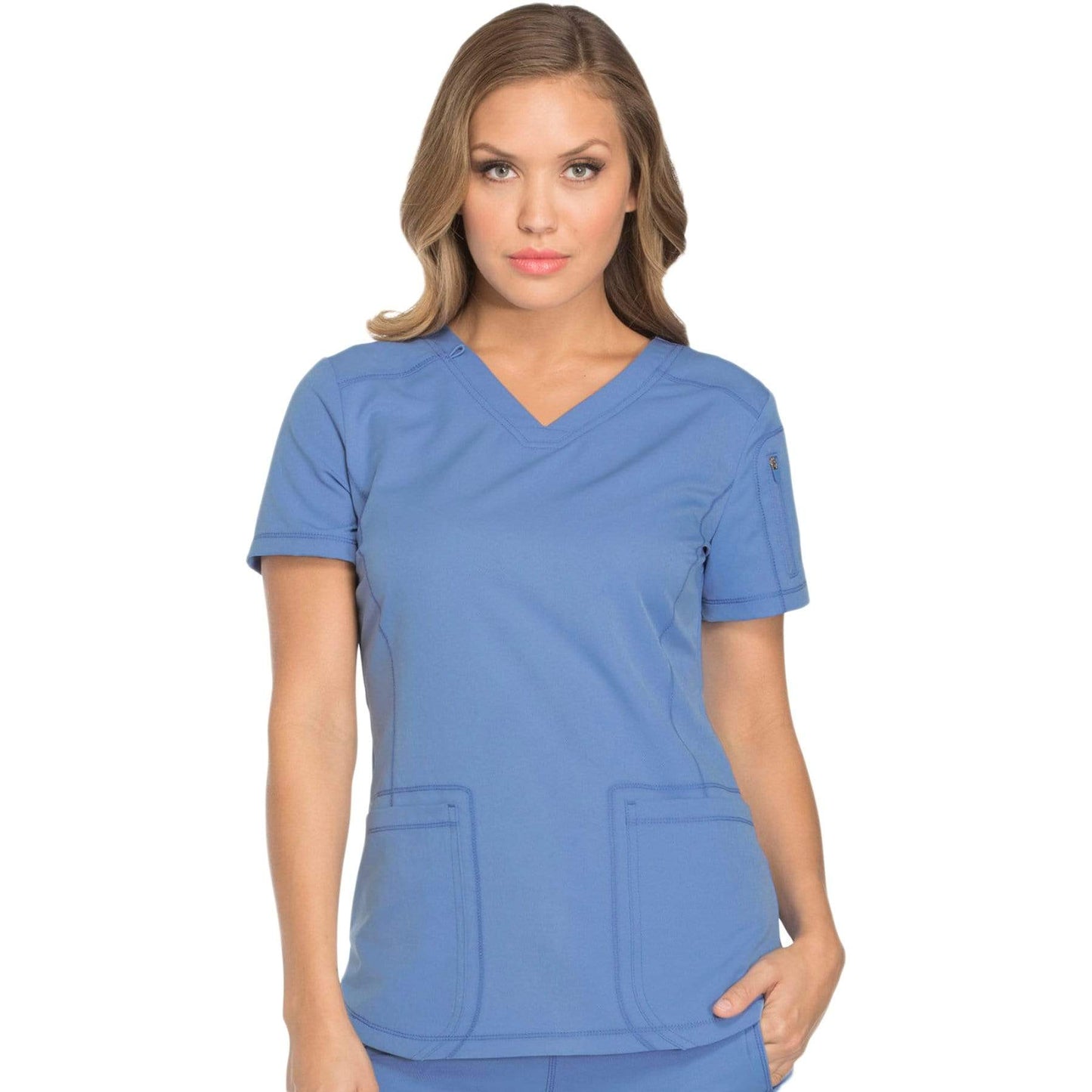 Dickies Scrubs Top 2XL Dickies Dynamix DK730 Scrubs Top Women Ciel Blue