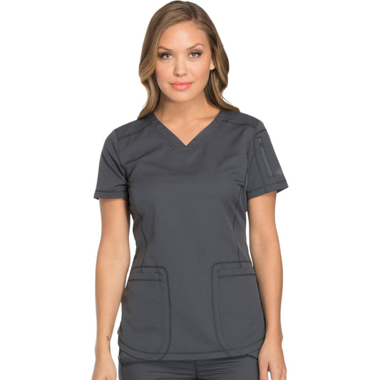 Dickies Scrubs Top 2XL Dickies Dynamix DK730 Scrubs Top Women Pewter