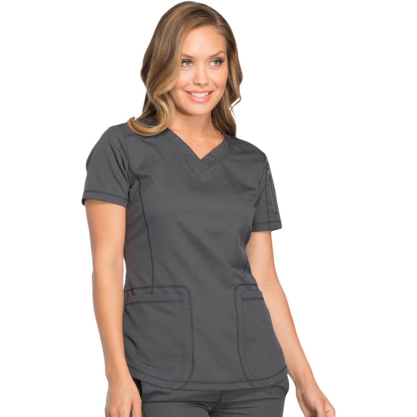 Dickies Scrubs Top Dickies Dynamix DK730 Scrubs Top Women Pewter