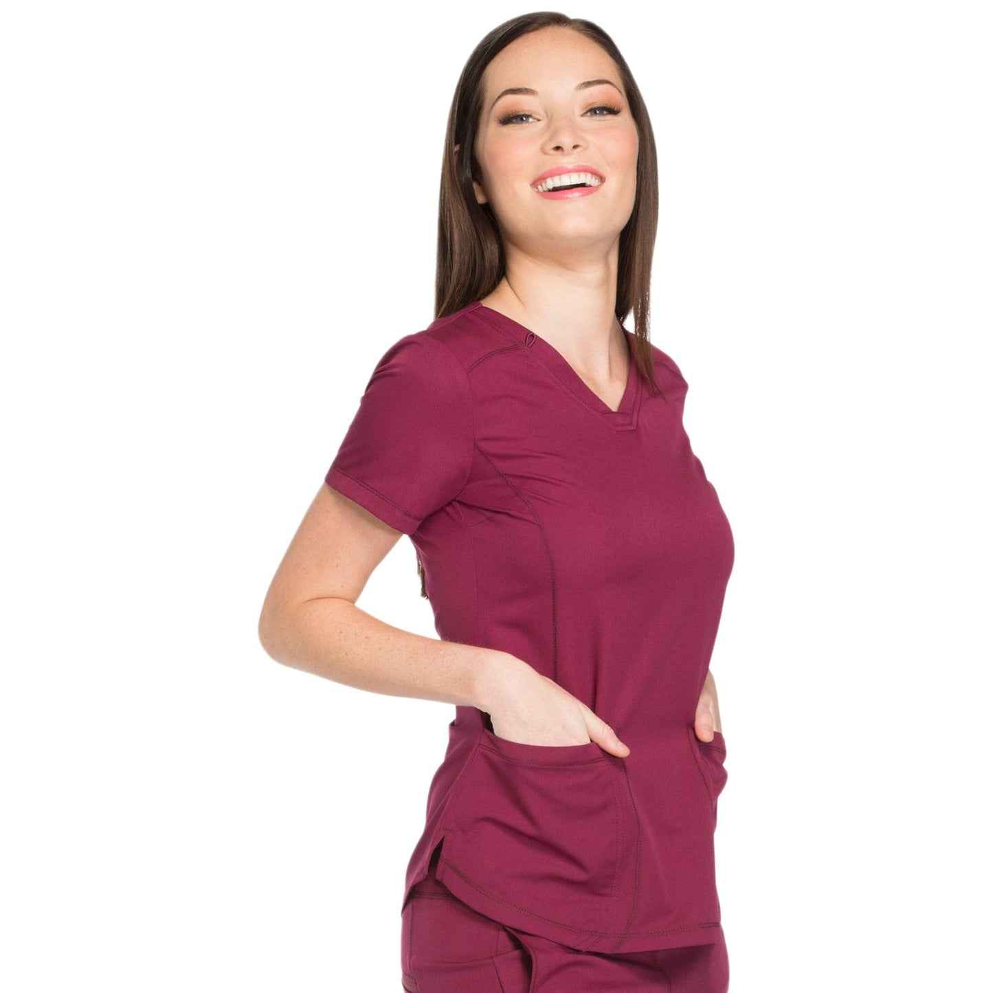 Dickies Scrubs Top Dickies Dynamix DK730 Scrubs Top Women Wine