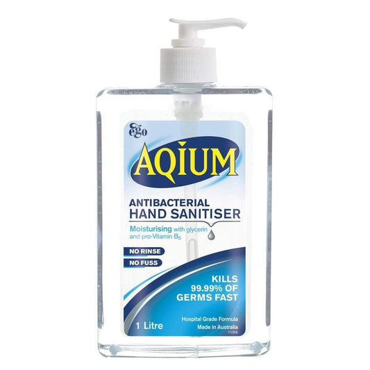 Ego Aqium Hand Sanitiser Ego Aqium Gel Pump Pack 1L 10713