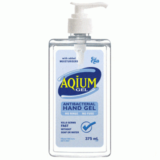 Ego Aqium Hand Sanitiser Ego Aqium Gel Pump Pack 375ml