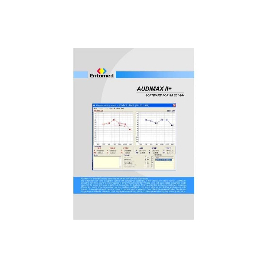 Auditdata Audiometer Accessories Entomed Audiometer Software