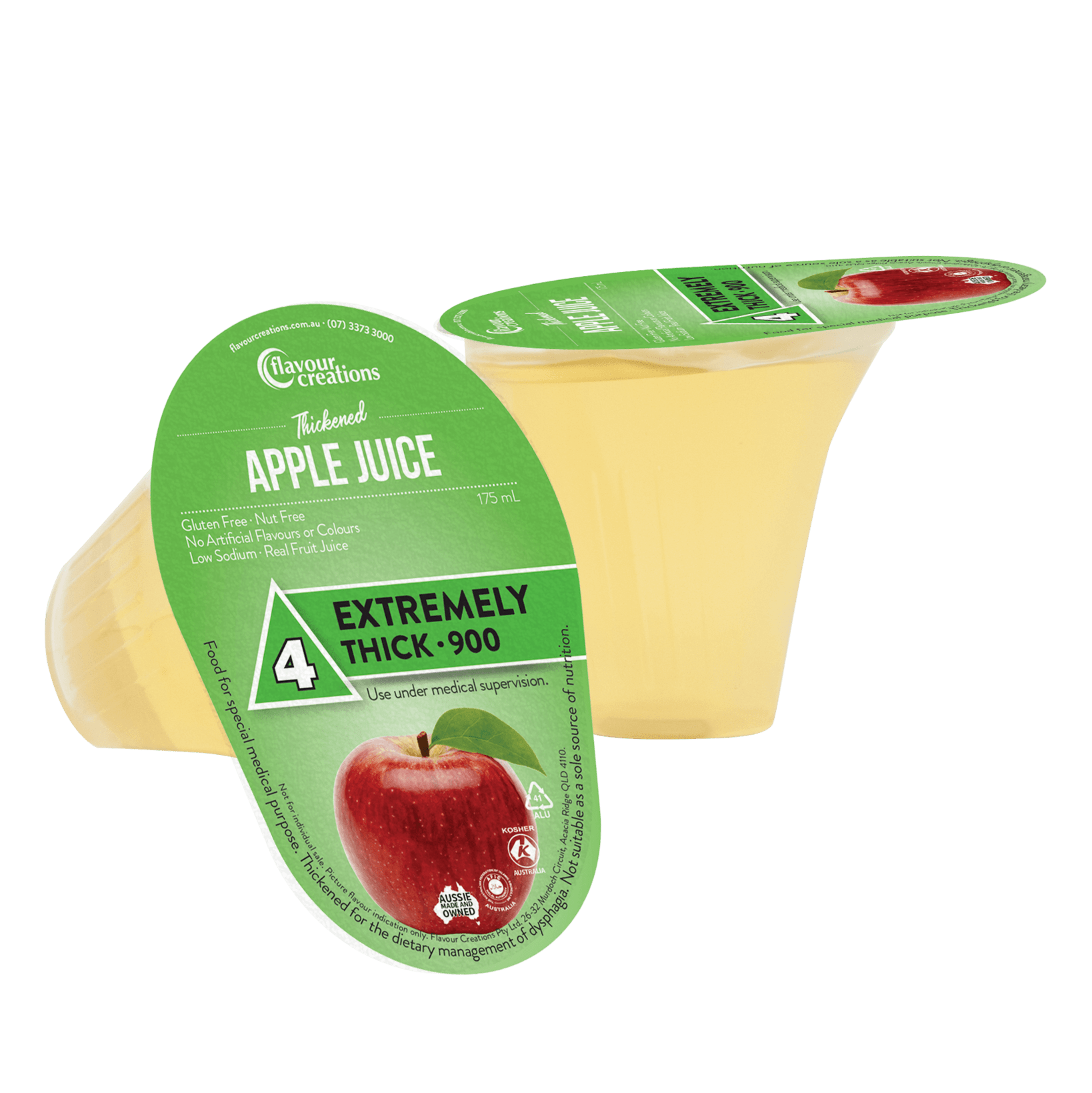 Flavour Creations Nutrition Level 4 Extremely Thick 900 / 175ml / Dysphagia Cup Flavour Creations Apple Juice