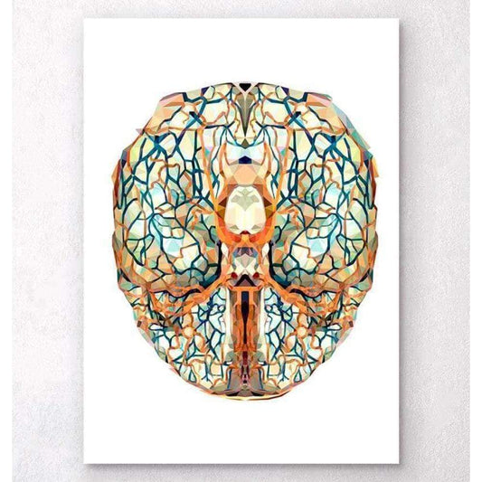 Codex Anatomicus Anatomical Print A5 Size (14.8 x 21 cm) Geometrical Brain Anatomy I