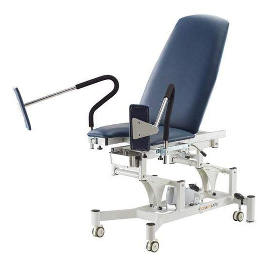 Pacific Medical Australia Gynae Chairs With Gas Lift Back / Navy Gynae Chair With Both Foot Stirrups & Footpad