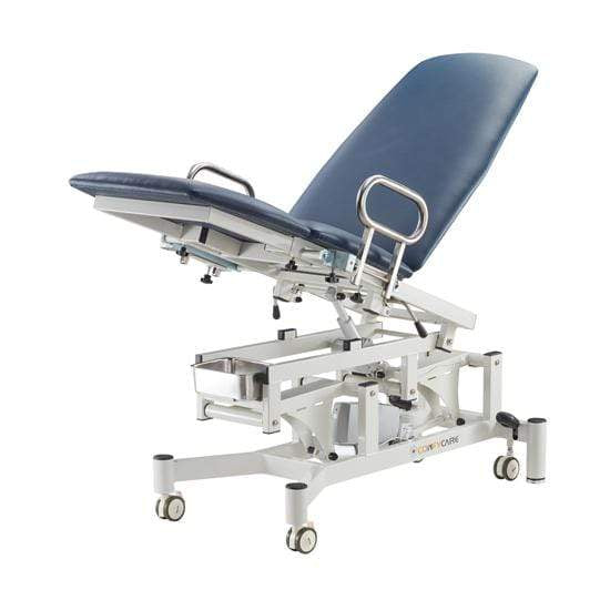Pacific Medical Australia Gynae Chairs With Gas Lift Back / Navy Gynae Chair With Both Foot Stirrups & Footpad