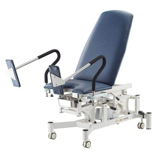 Pacific Medical Australia Gynae Chairs With Gas Lift Back / Navy Gynae Chair With Both Foot Stirrups & Footpad