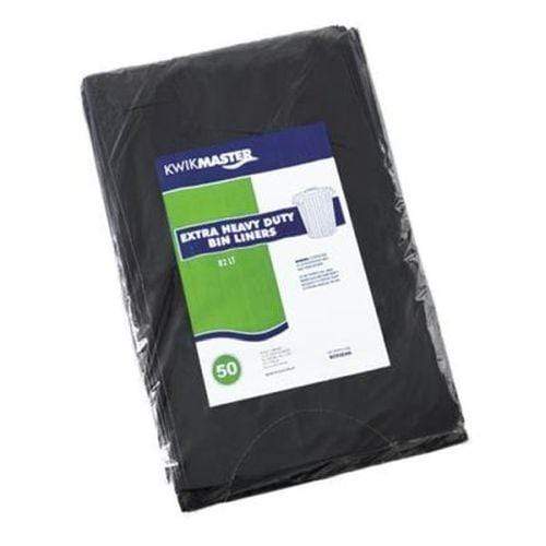 Kwikmaster 82lt / Heavy Duty / Black Kwikmaster Bin Liner All Purpose
