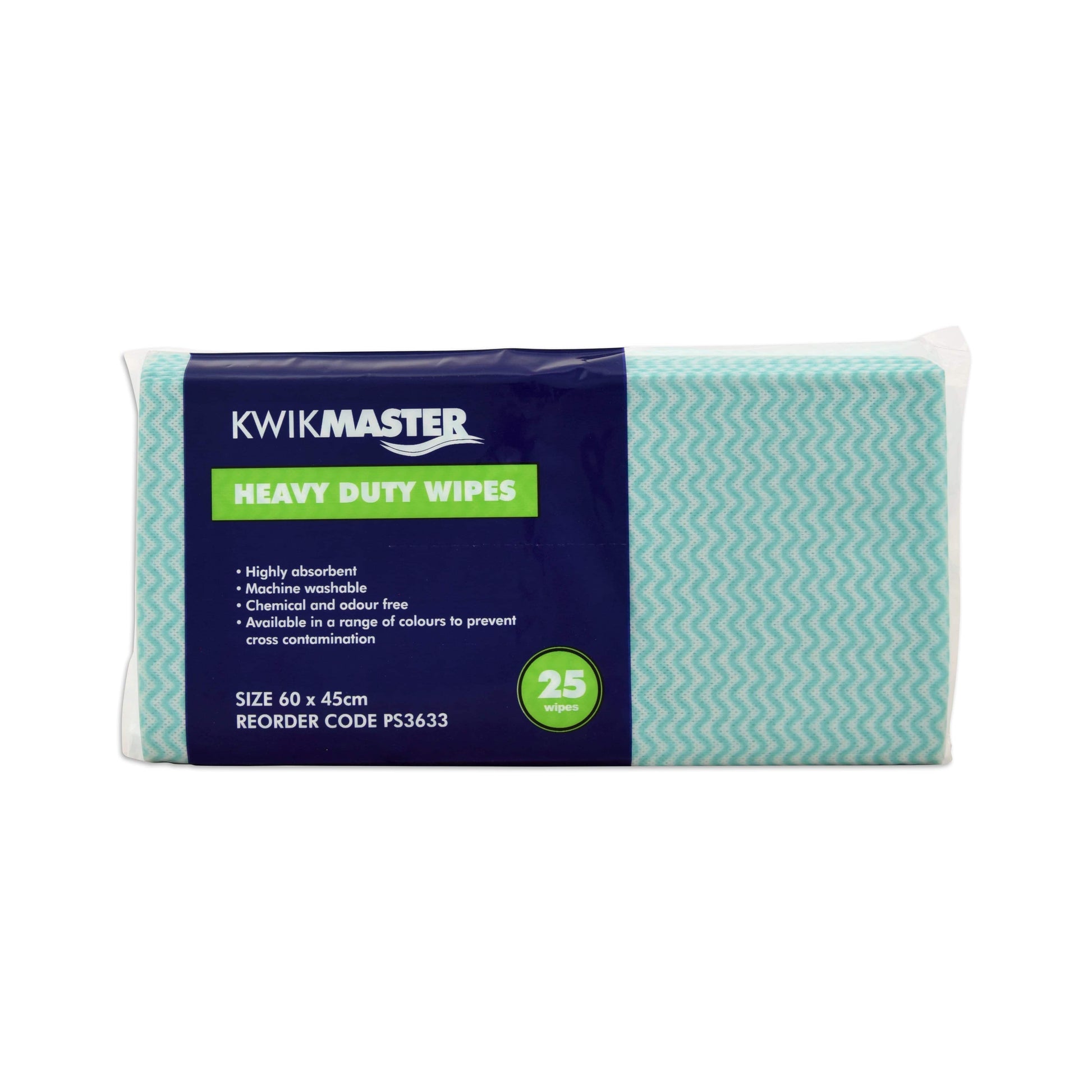 Kwikmaster 60x30cm Pk/25 Kwikmaster Wipe Heavy Duty Pack