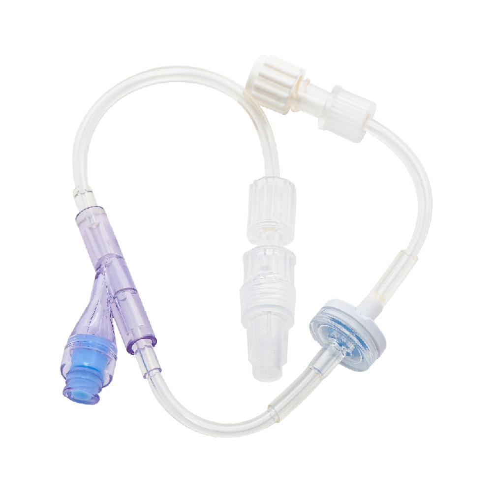 MDevices IV Lines 20cm / Needleless Access Site Female Luer Lock to Male Luer Lock and RC, Non-Return Valve / Sterile MDevices Minimum Volume Extension Set