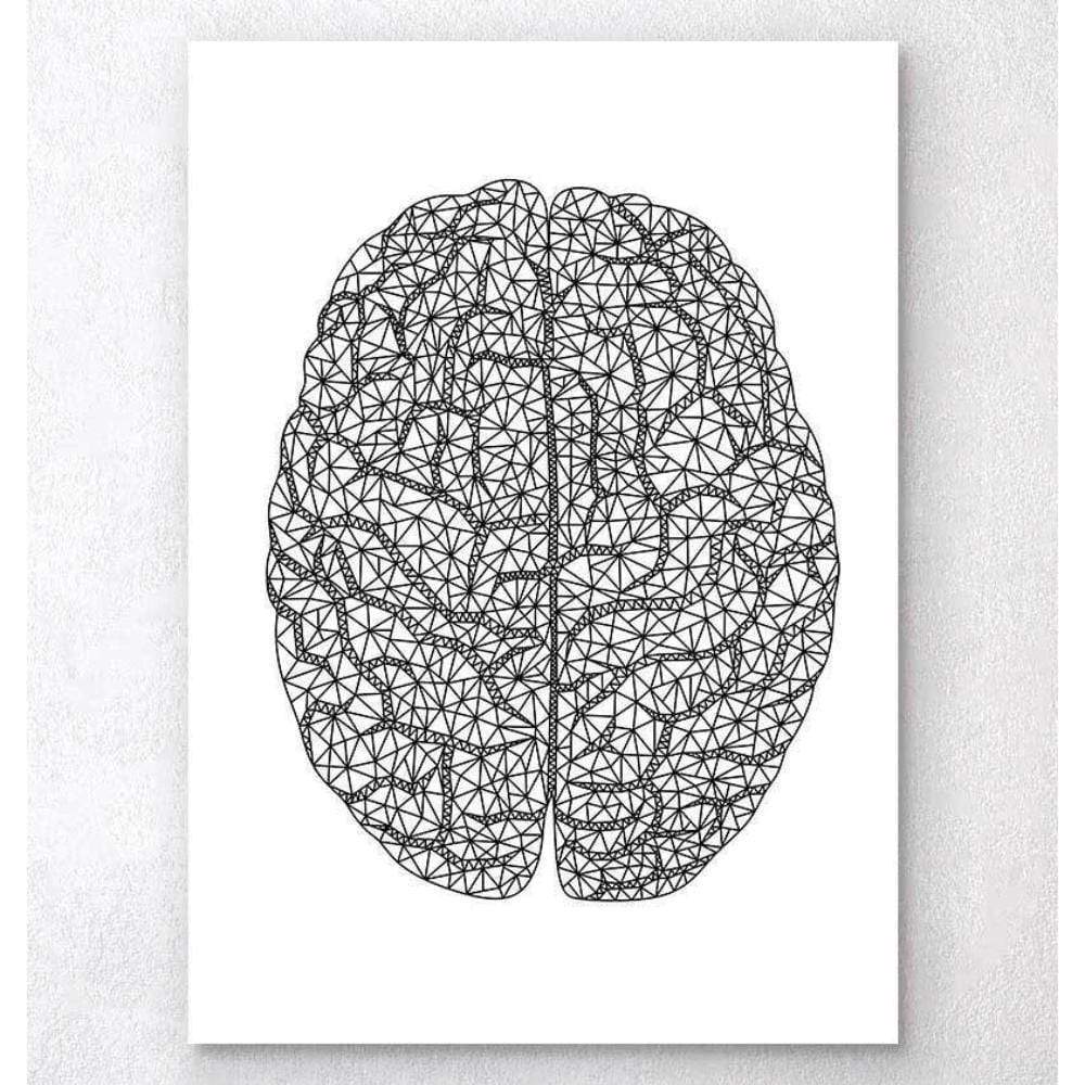 Codex Anatomicus Anatomical Print Minimal Geometric Brain