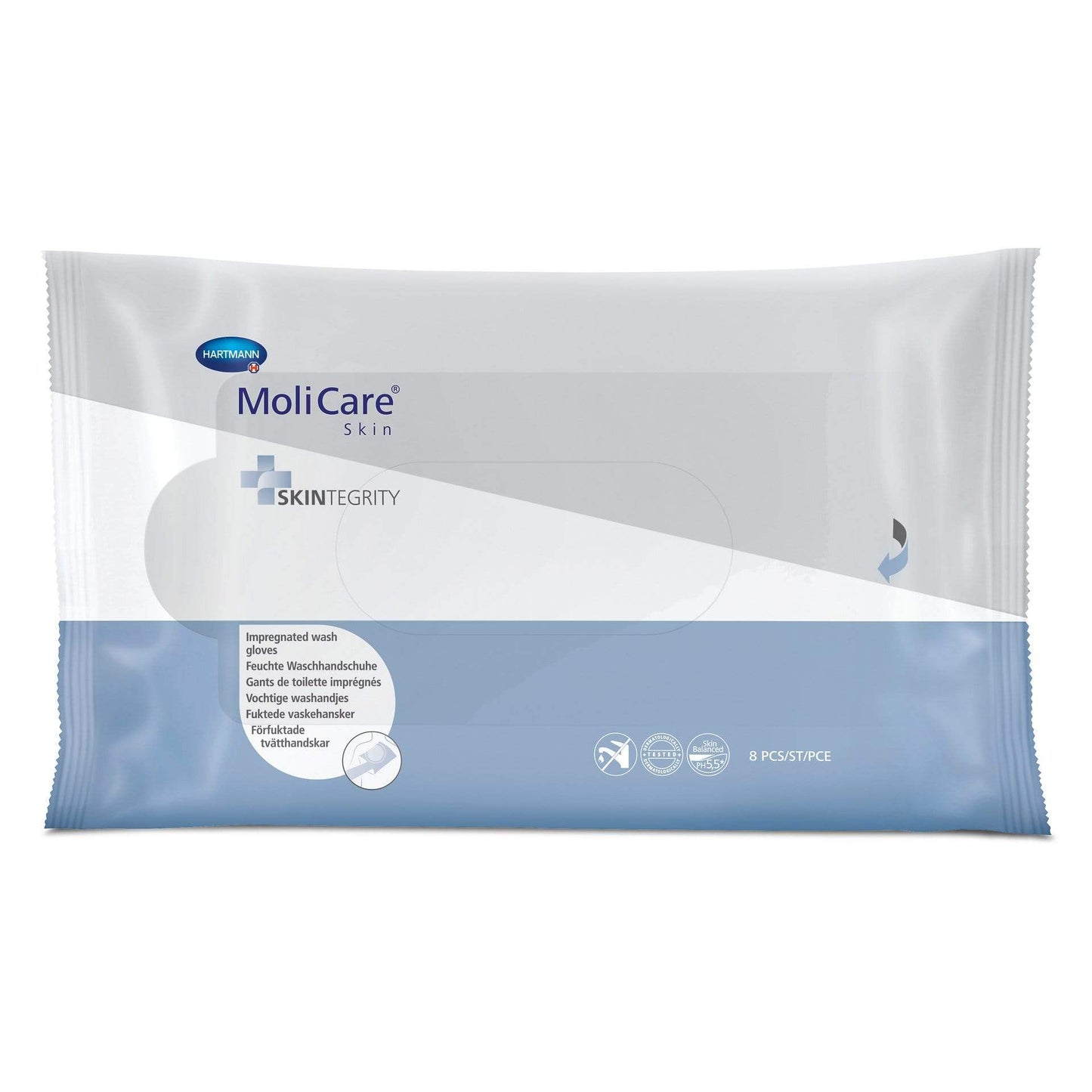 Hartmann Hair & Body Wash 8pcs MoliCare SkinWash Gloves
