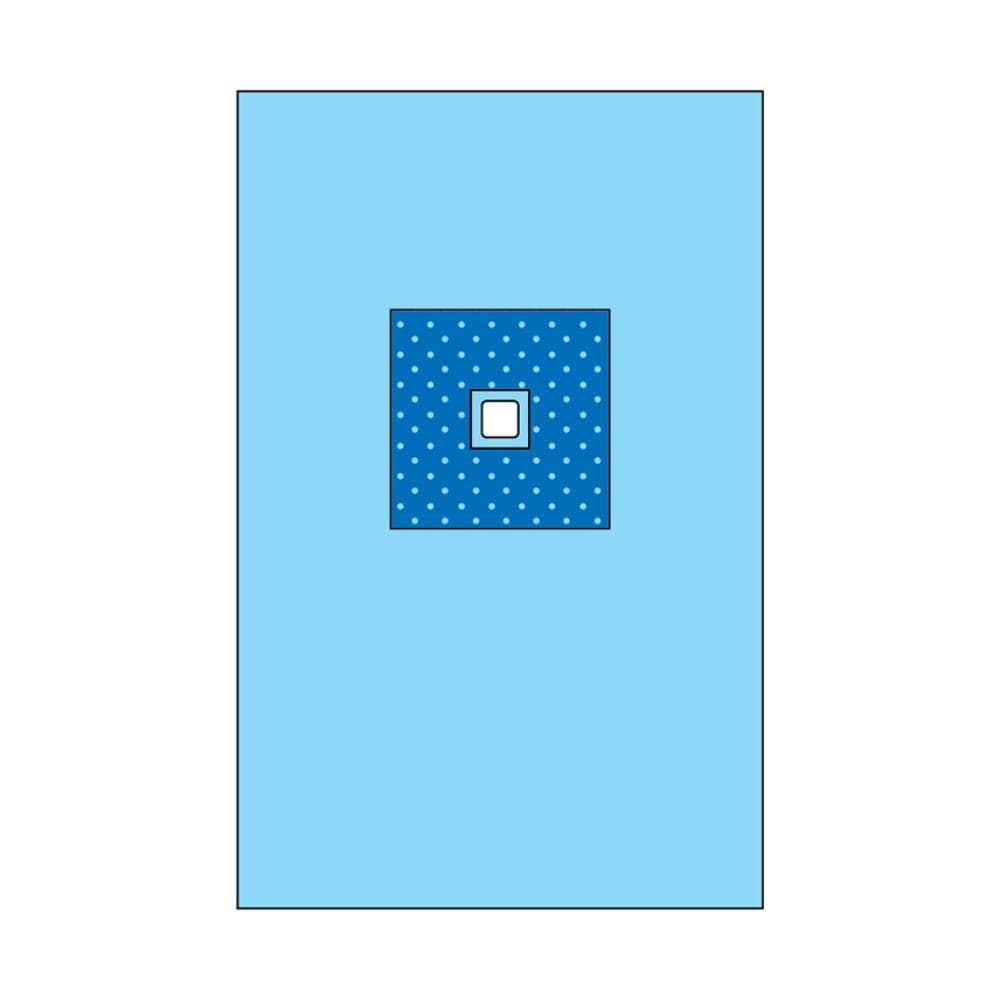 Multigate Drapes & Equipment Covers CVC Drape Adhesive Aperture / 180cm x 280cm / Sterile Multigate Drape