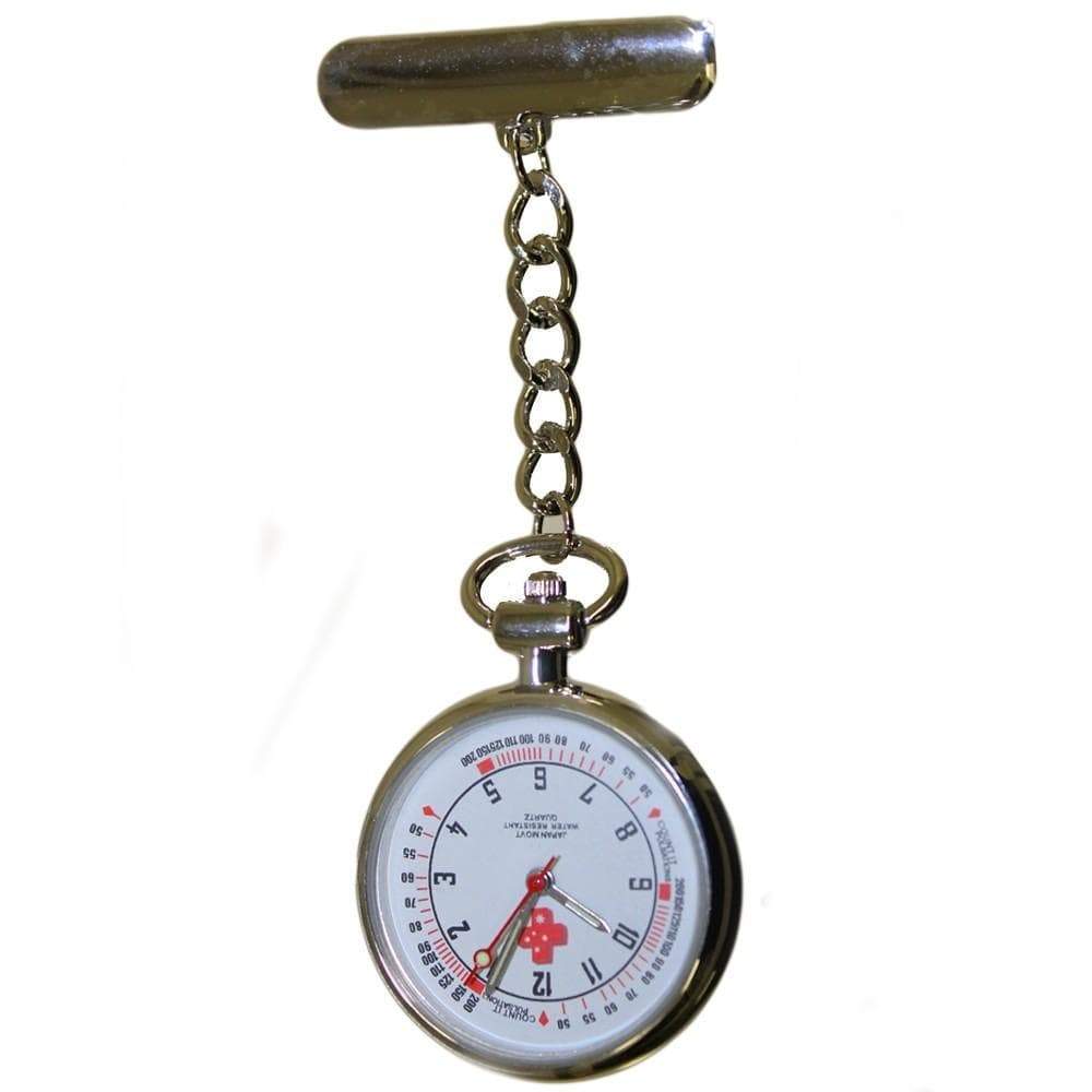 Fob Clock Colour In Nursing Fob Watch Style Silver Colour – Medshop Australia