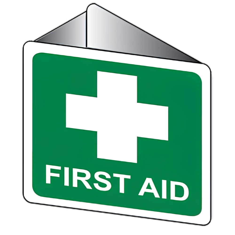 Aero Healthcare Signage Off-Wall Poly First Aid Sign 22.5 x 22.5cm