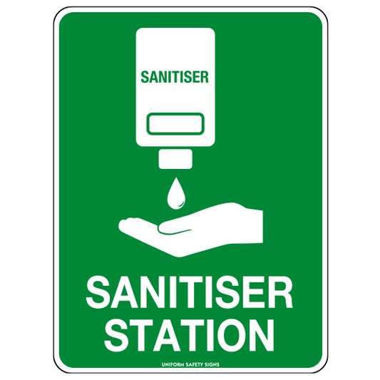 Aero Healthcare Signage Off-Wall Poly Hand Sanitiser Station Sign 22.5 x 22.5cm
